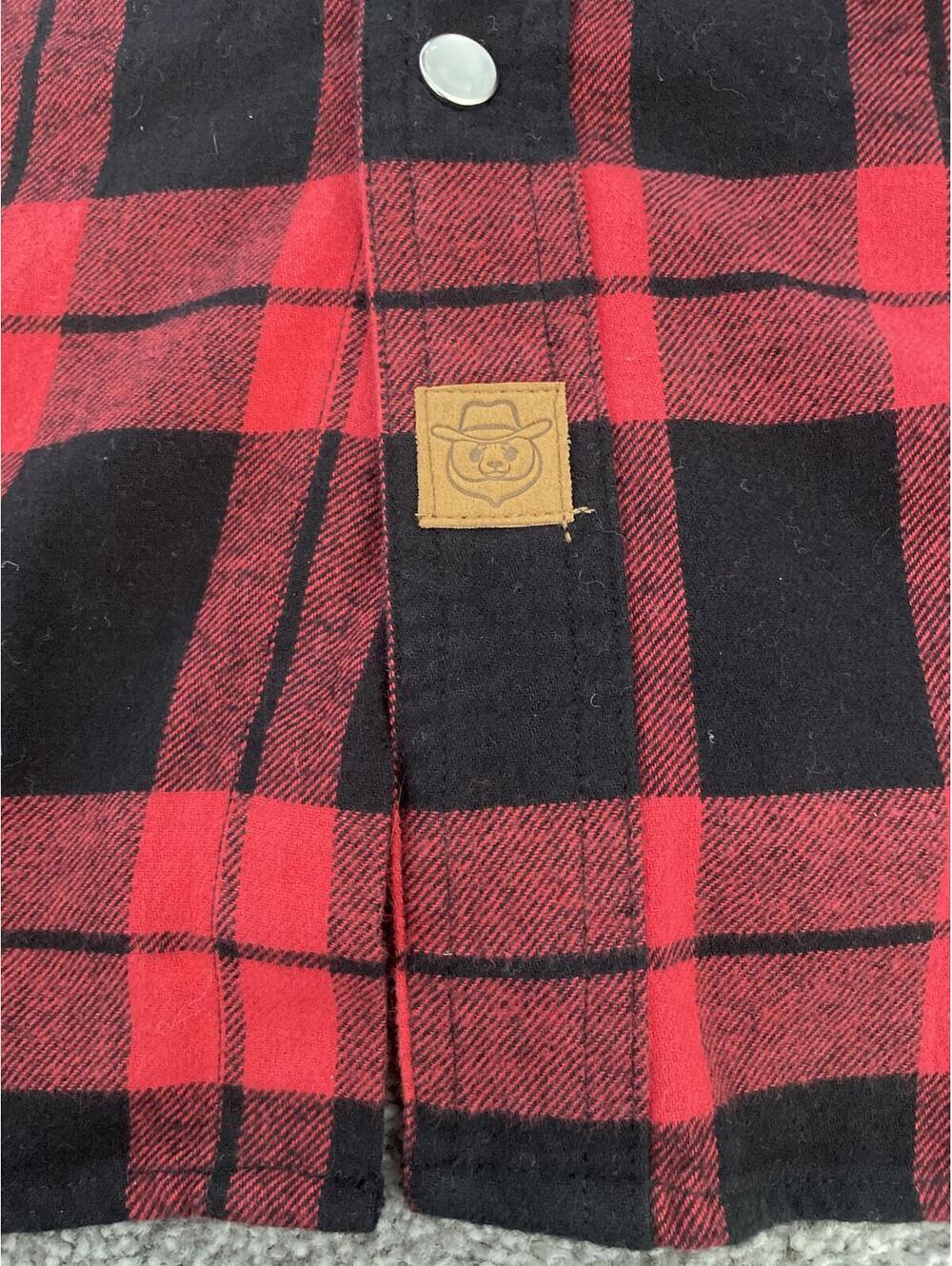 SALE Dubnik Men's Plaid Flannel Shirts Large Red Green Cotton Work - Picture 6 of 9